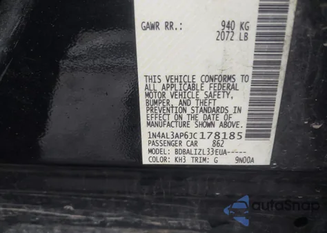 2018 Nissan Altima 2.5 Sv из США, поврежденный, VIN 1N4AL3AP6JC178185